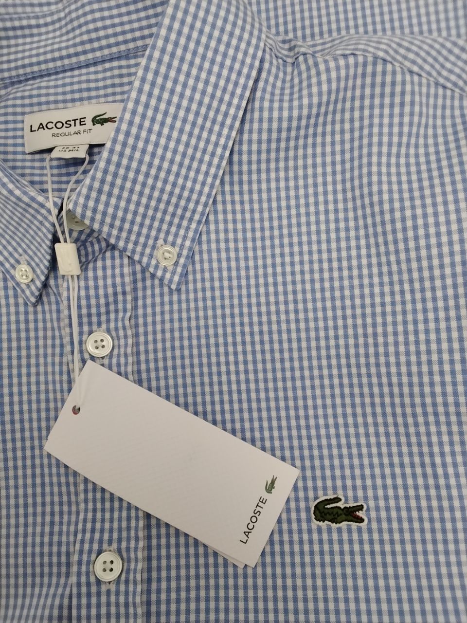 Camicia uomo Lacoste a quadri regular premium