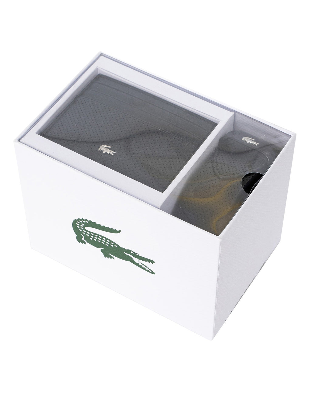 Set Cintura e Portacarte Lacoste Nero