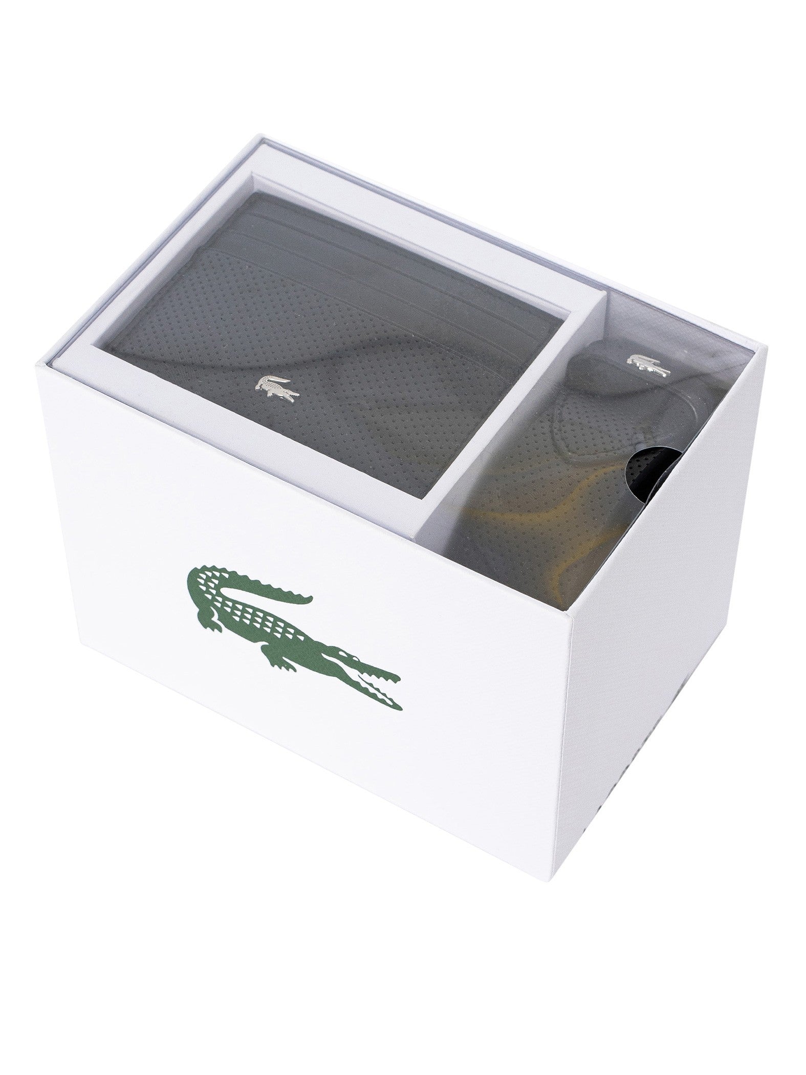 Set Cintura e Portacarte Lacoste Nero