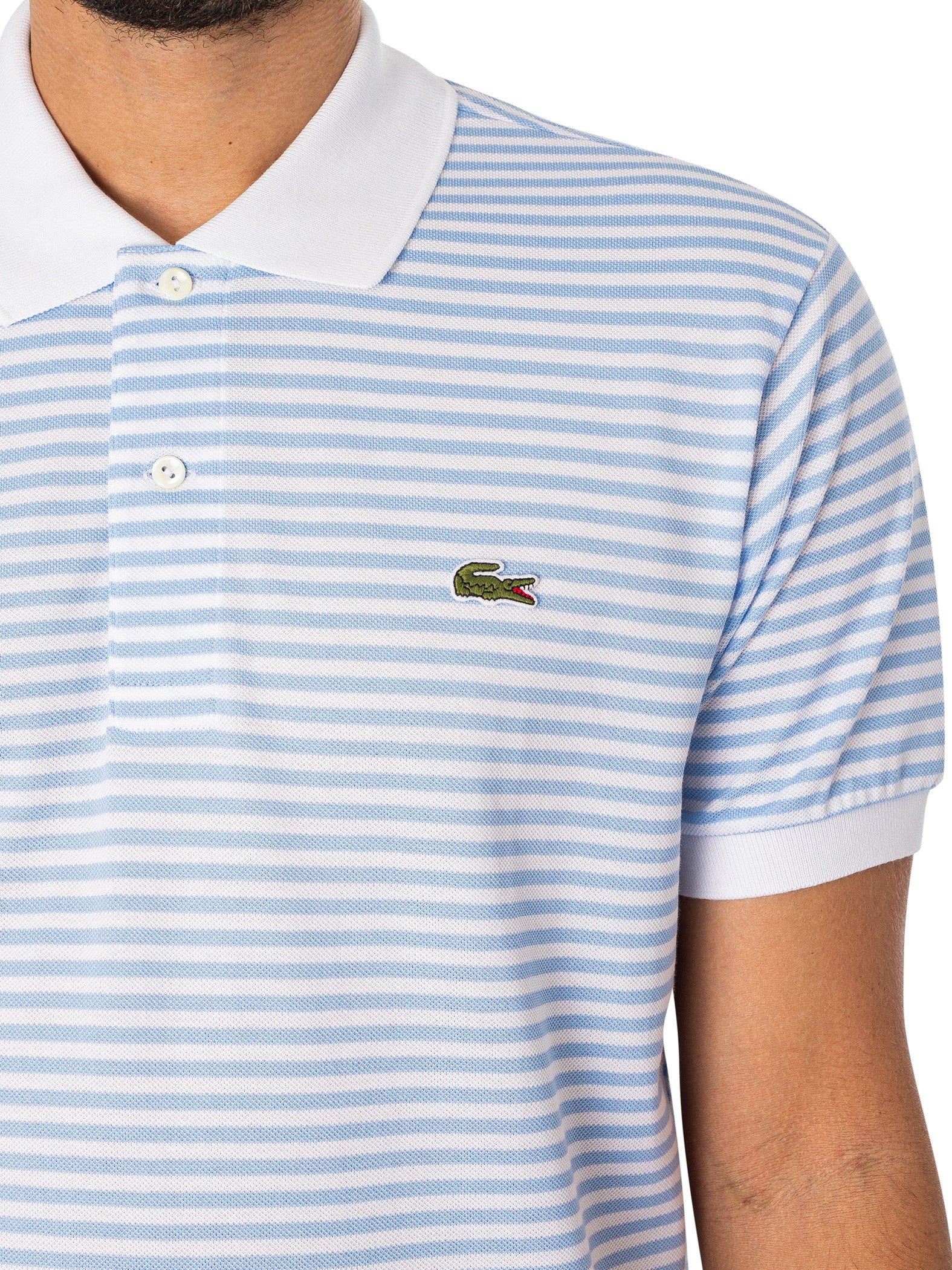 Lacoste Polo a Righe Blu