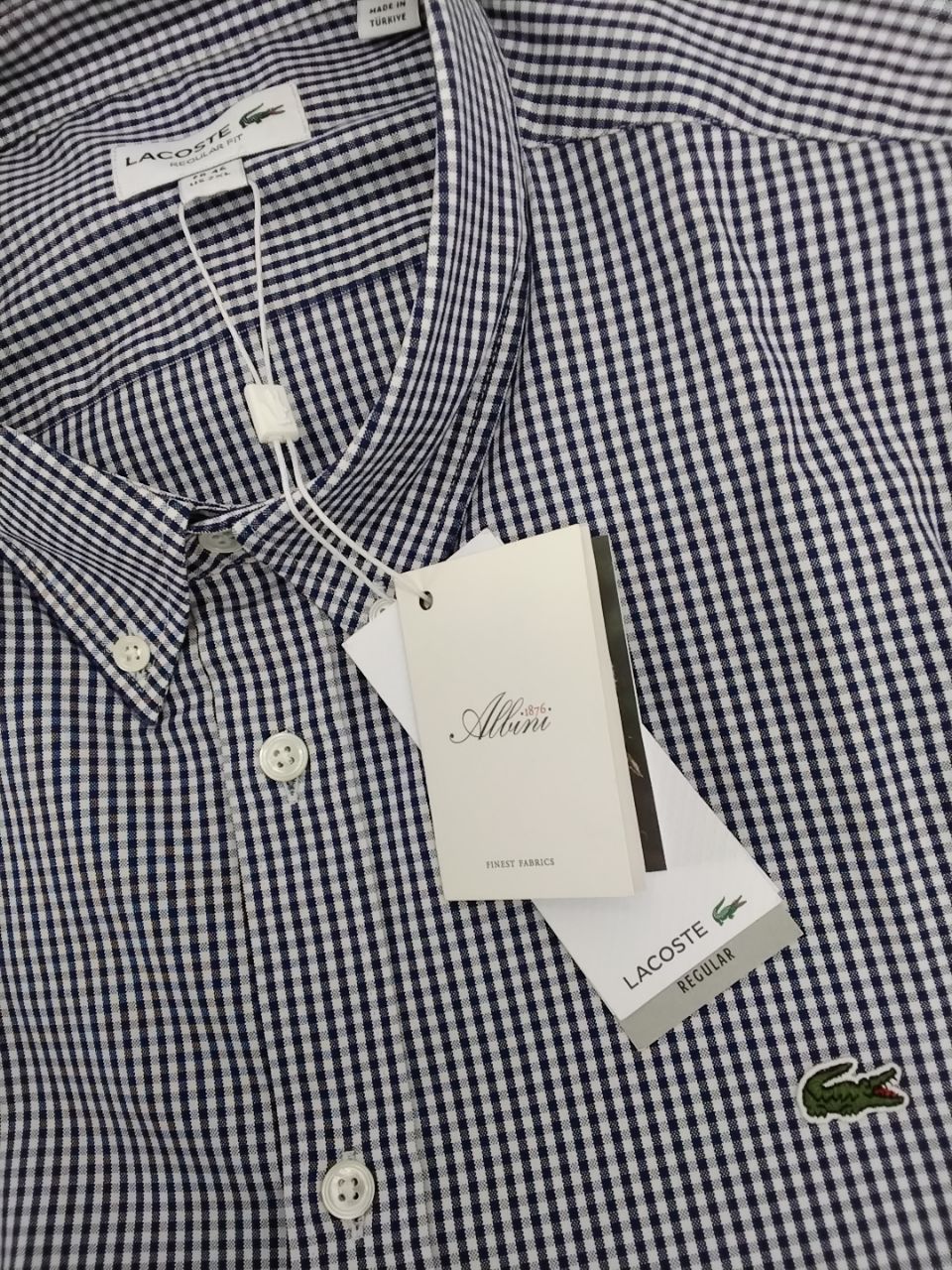 Camicia uomo Lacoste a quadri regular premium