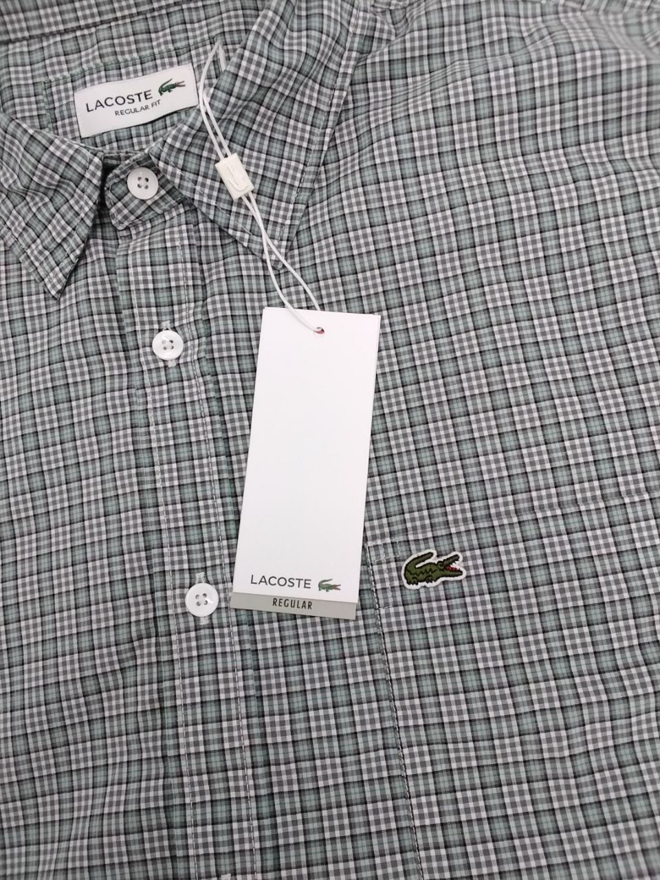 Camicia uomo Lacoste a quadri regular premium