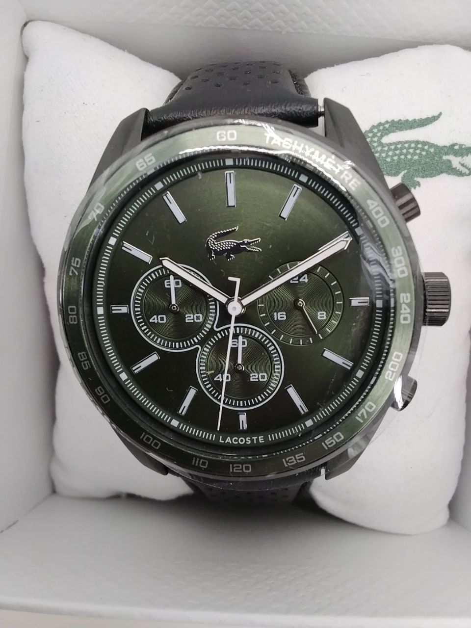 Orologio Cronografo Uomo Lacoste Verde e Nero