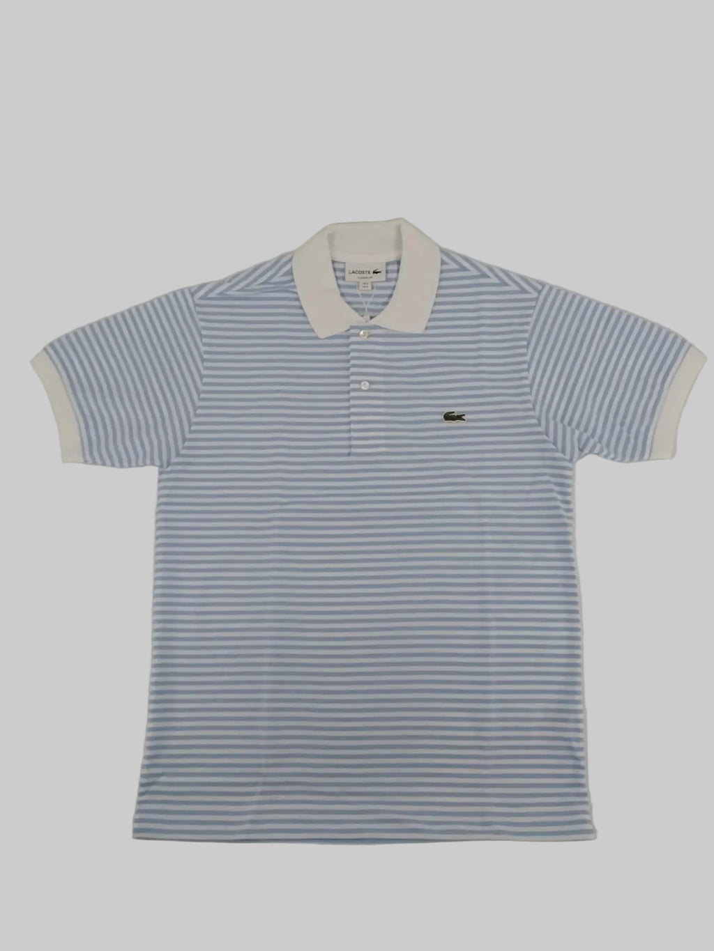 Polo Lacoste  Classic fit Righe bianco celeste