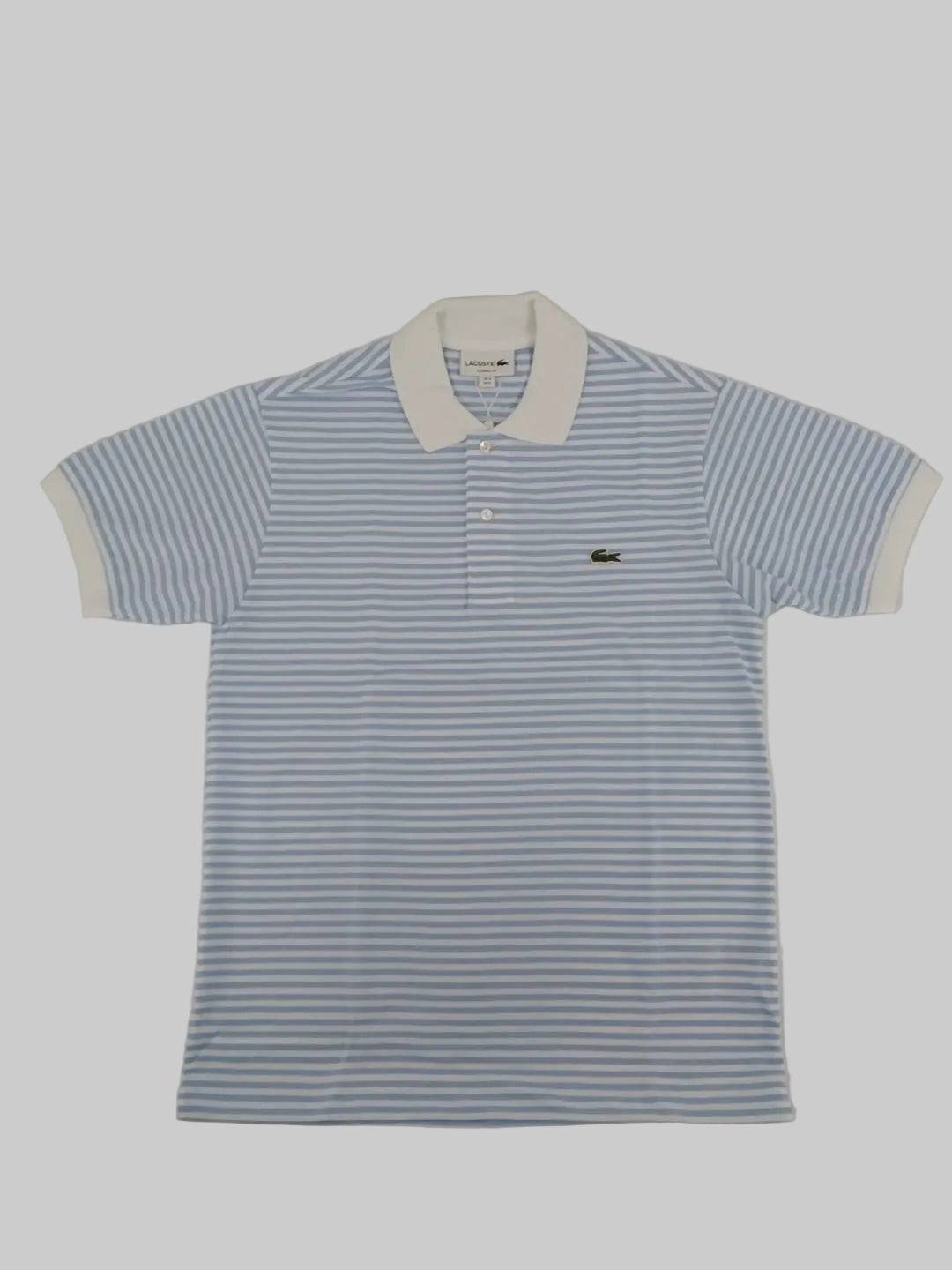 Polo Lacoste  Classic fit Righe bianco celeste