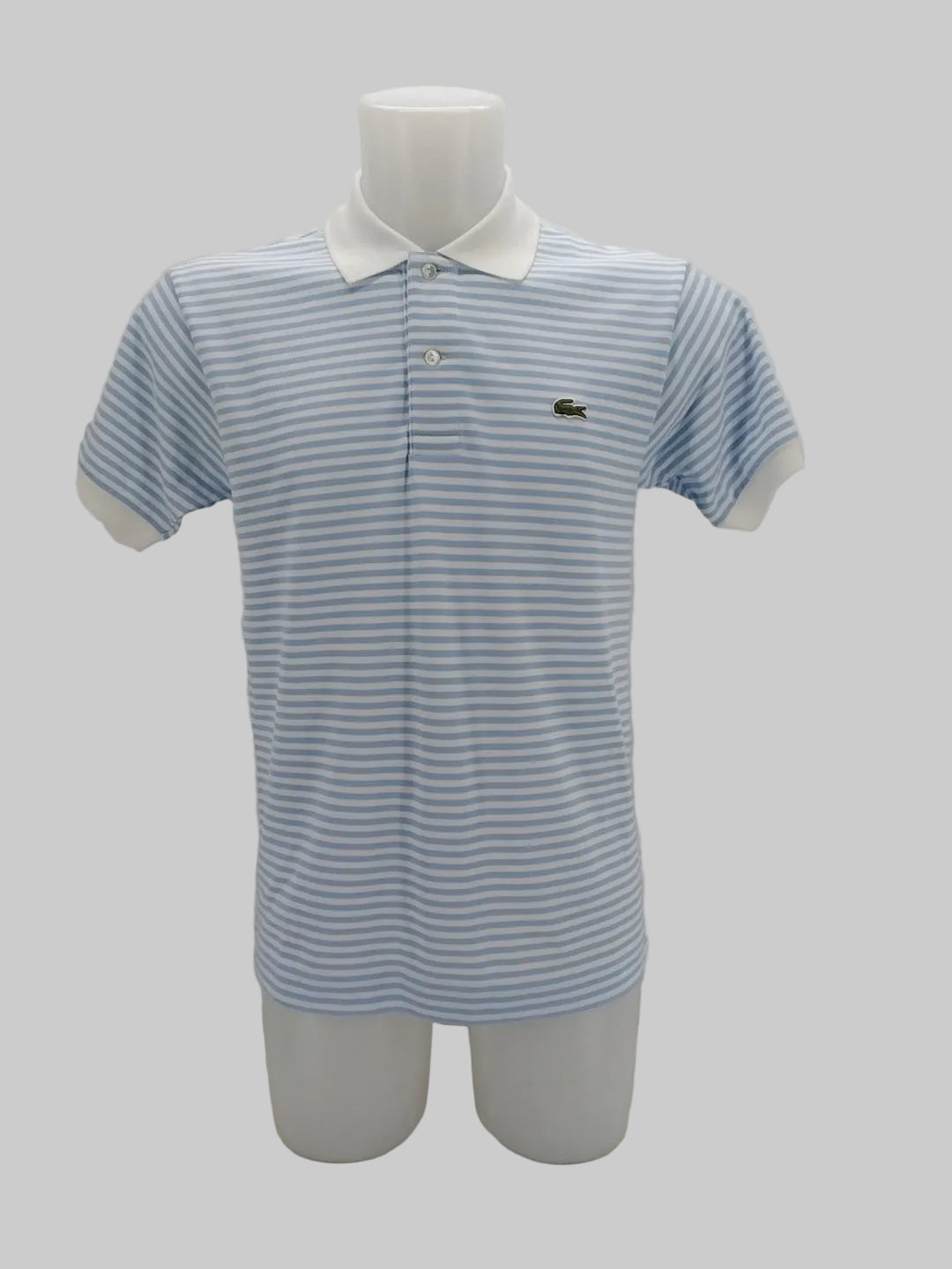 Polo Lacoste  Classic fit Righe bianco celeste