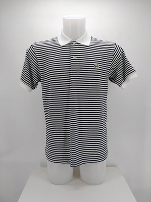 Polo Lacoste Regular fit Righe bianco blu