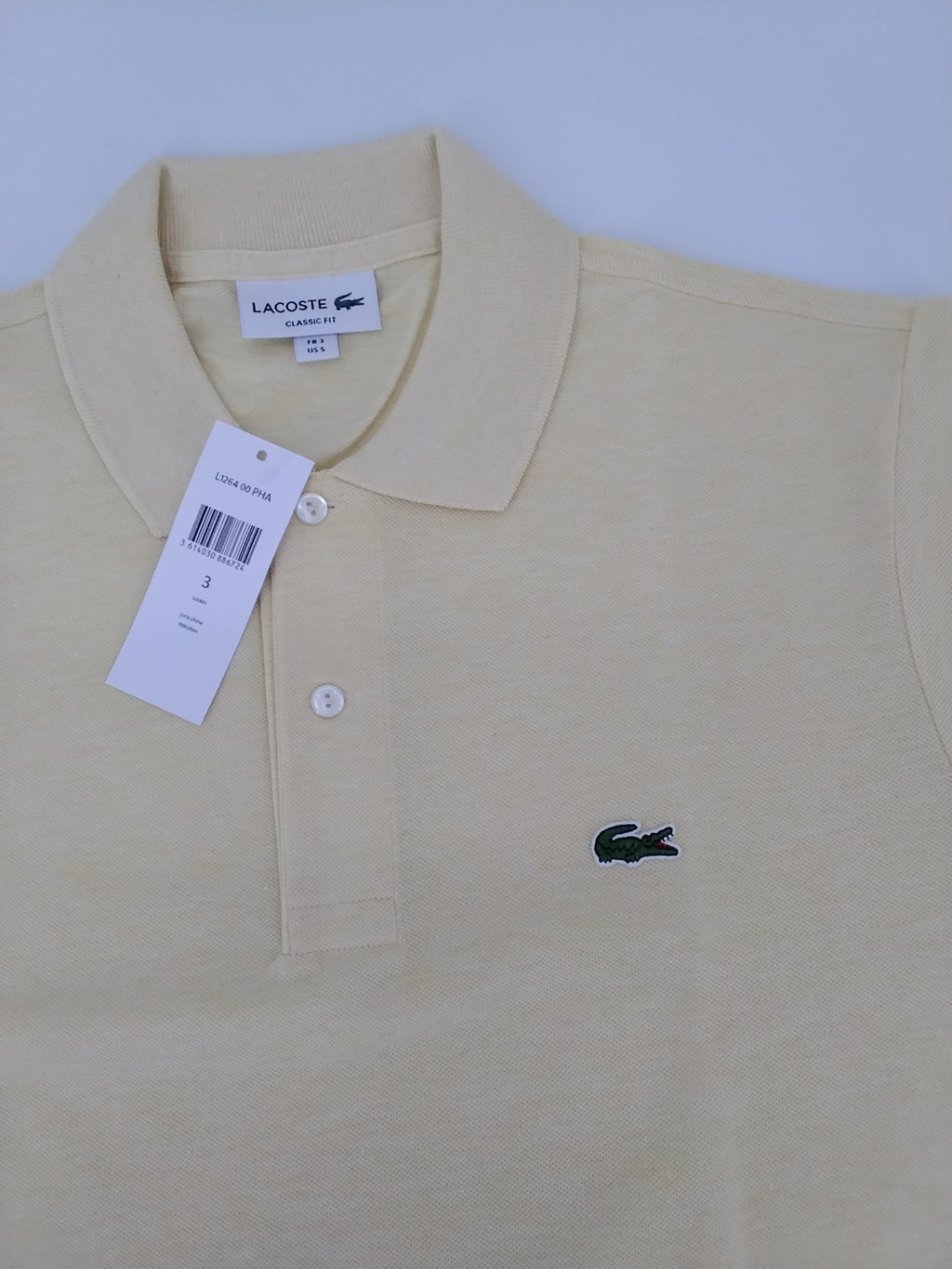 Polo Lacoste Classic fit Giallo melange